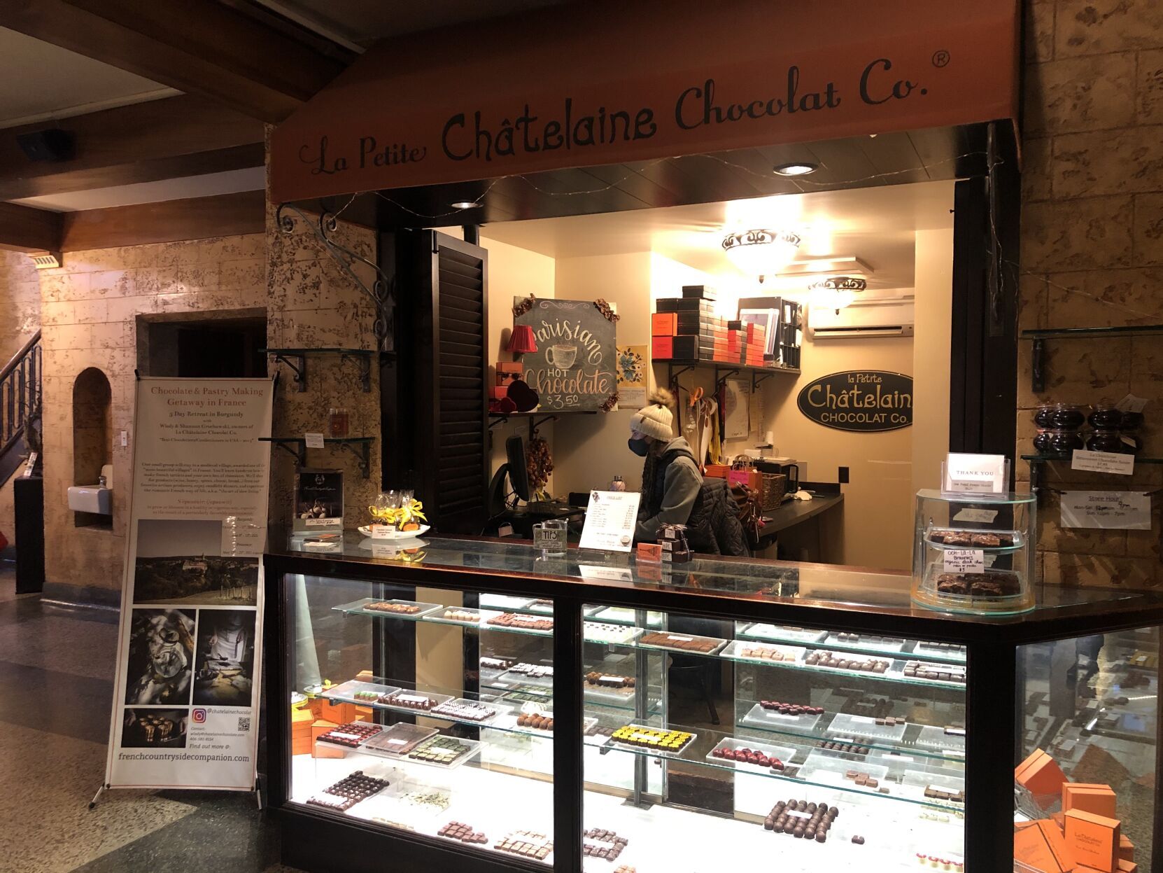 La Châtelaine Chocolat Co. in the Baxter Hotel